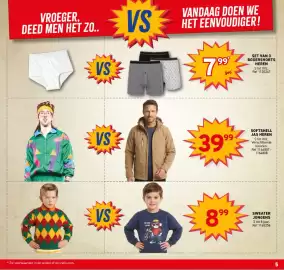 Trafic folder Pagina 5: VROEGER, DEED MEN HET ZO.. 0 VS VS VANDAAG DOEN WE HET EENVOUDIGER! SET VAN 3 BOXERSHORTS HEREN S