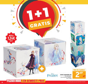 Trafic folder Pagina 6: HETZIJ 1,24€ /pack 6 KARTIKA 1+1 GRATIS CAL + PLEZIER VOOR EEN BEWUSTE PRIJS K DISNEY FROZEN DOOS