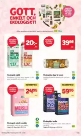 Hemköp reklamblad vecka 40 Sida 11: Garant müsli tranbär €24,95, Garant ekologisk kaffe €59,95