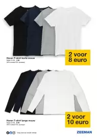 Zeeman folder week 39 Pagina 20: Heren T-shirt lange mouw €10,00, Heren T-shirt korte mouw €8,00