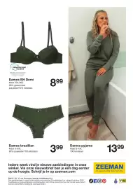 Zeeman folder week 39 Pagina 32: Dames BH Demi €8,99, Dames brazillian €3,99