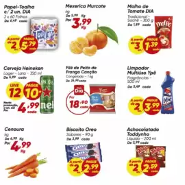 Tabloide Dia semana 39 Página 2: Heineken - cerveja €4,99, Dia - molho de tomate €3,19