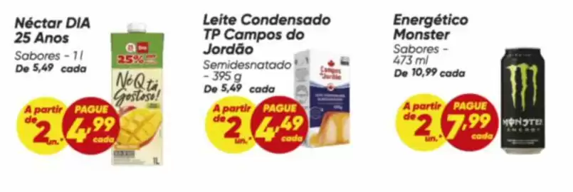 Tabloide Dia semana 39 Página 4: Campos jordão - leite condensado tp campos do €4,49, Monster - energético €27,99