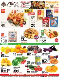 Arz Fine Foods flyer week 39 Page 1: Arz halal marinated chicken wings €4,99, Arz sugar free baklava mix €42,00