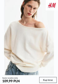 H&M gazetka tydzień 39 Strona 10: Sweter na jedno ramię H & M €109,99