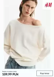 H&M gazetka tydzień 39 Strona 10: Sweter na jedno ramię H & M €109,99