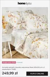 Home&You gazetka Strona 3: Komplet pościeli z bawełny satynowej West 200x220 cm z 2 poszewkami 70x80 Home & You €249,99