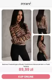 Renee magazyn Strona 4: Beżowa prześwitująca bluzka ozdobiona marszczeniem w paski Talabia Reneé €89,99