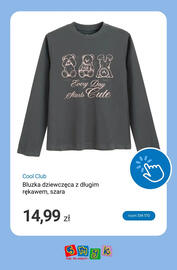 Smyk gazetka Strona 8: Bluzka dziewczęca z długim rękawem szara Cool Club €14,99