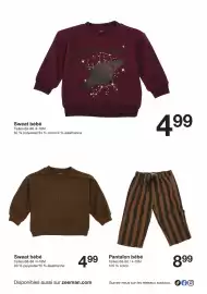 Catalogue Zeeman page 4: Sweat bébé €4,99, Pantalon bébé €8,99