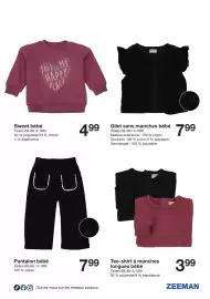 Catalogue Zeeman page 5: Pantalon bébé €7,99, Sweat bébé €4,99