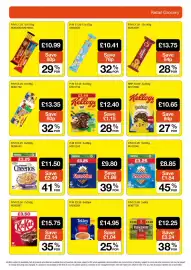 Booker Wholesale brochure Page 11: Kellogg's cereal €13,35, Nestle shreddies €9,80