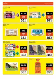 Booker Wholesale brochure Page 12: Simple 6 white rolls €0,66, Naan Breads €12,59