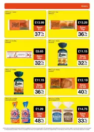 Booker Wholesale brochure Page 13: St pierre butter croissant €12,19, New York Bakery nyc bagels €1,29