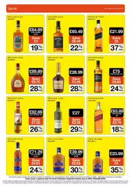 Booker Wholesale brochure Page 18: Famous Grouse €82,69, Johnnie Walker red label €83,89