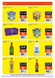 Booker Wholesale brochure Page 22: Strongbow dark fruit cider €11,99, Inch Reserve €9,49