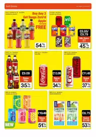 Booker Wholesale brochure Page 4: Tango Zero'd Apple €1,30, Coca Cola, Sprite, Fanta, Dr Pepper €8,85