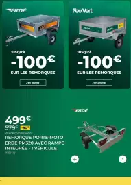 Catalogue Feu Vert page 11: Erde - remorque porte-moto pm320 avec rampe integree/1 vehicule €499,00