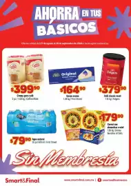 Catálogo Smart & Final semana 39 Página 9: Honey Bunches of Oats €179,90, First Street Agua natural €79,90