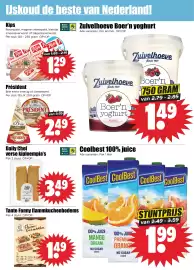 Dirk folder week 40 Pagina 10: Zuivelhoeve Boer'n yoghurt €1,49, Coolbest 100% juice €1,99