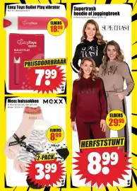 Dirk folder week 40 Pagina 25: Mexx huissokken €3,99, Easy Toys Bullet Play vibrator €7,99