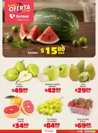 Folleto Soriana Híper Página 2: Uva blanca sin semilla €84,80, Toronja sangría €34,80