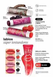 Catálogo Avon Página 16: Avon - mora (214027) €4,50, Avon - color trend glossy lip gloss €5.800,00