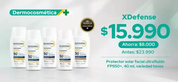 Catálogo Cruz Verde Página 1: Bioderma - protector solar facial ultrafido fps50+, 40 ml, variedad tonos €15.990,00