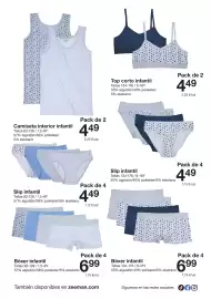 Catálogo Zeeman Página 26: Top corto infantil €4,49, Slip infantil €4,49