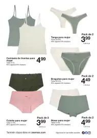 Catálogo Zeeman Página 28: Braguitas para mujer €4,49, Camiseta de tirantes para mujer €4,99