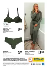 Catálogo Zeeman Página 29: Sujetador Demi para mujer €8,99, Pijama para mujer €13,99