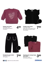 Catálogo Zeeman Página 5: Pantalones para bebé €7,99, Suéter para bebé €4,99