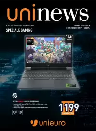 Volantino Unieuro Pagina 1: HP Victus Gaming Laptop 15-FB3006NL €1.199,00