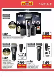 Volantino Comet Pagina 2: Braun rasoi Serie 7 72-C1200S €74,99, Braun Rasoio Nevo 11000C €234,99