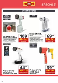 Volantino Comet Pagina 36: Rowenta stiratore verticale 2 in 1 €34,99, Rowenta stiratore verticale portatile pure pop €19,99