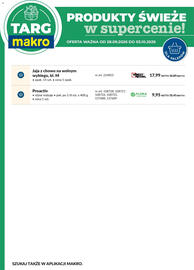 Makro gazetka tydzień 40 Strona 8: TARG makro PRODUKTY ŚWIEŻE w supercenie! OFERTA WAŻNA OD 28.09.2026 DO 03.10.2026 Jaja z