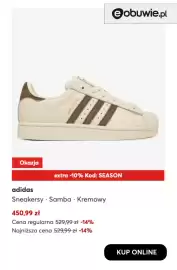 Eobuwie gazetka Strona 10: Sneakersy Samba kremowy Adidas €450,99