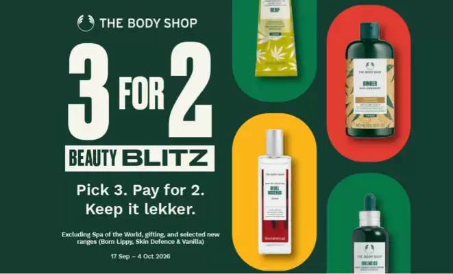 The Body Shop (valid until 4-10)
