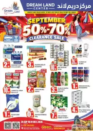 Dream Land Center catalogue week 39 Page 1: Aquafina bottled drink €2,99, Toblerone chocolate €3,99