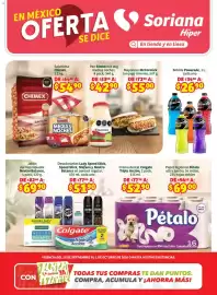 Folleto Soriana Híper semana 39 Página 1: EN MÉXICO OFERTA SE DICE Soriana Híper QEn tienda y en línea CHIMEX EXCETO SODIO