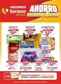 Folleto Soriana Mercado semana 39 Página 1: = Q En tienda y en línea Soriana AHORRO Mercado Constante y Sonante ARROZ SUPER