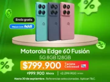 Catálogo Jumbo Página 12: Motorola - edge 60 fusión 5g 8gb 128gb €999.900,00