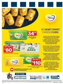 Pick n Pay catalogue Page 13: Flora €110,00, Flora Plant Bake €80,00
