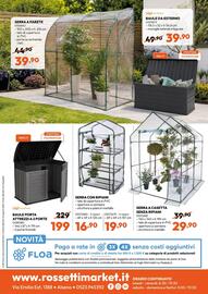 Volantino Rossetti Market Pagina 12: Baule porta attrezzi a 2 porte ArtPlast €199,00, Serra con ripiani €16,90