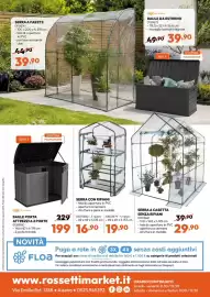 Volantino Rossetti Market Pagina 12: Baule porta attrezzi a 2 porte ArtPlast €199,00, Serra con ripiani €16,90