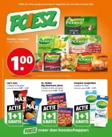 Poiesz folder week 40 Pagina 1: Lay's max €2,09, Dr. Oetker Big Americans pizza €4,99