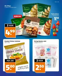 Poiesz folder week 40 Pagina 19: Breaded Chicken Schnitzel €5,00, Hertog ijssalon mini €2,50
