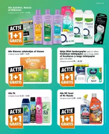 Poiesz folder week 40 Pagina 23: Alle Kleenex zakdoekjes of tissues €1,89, Alle WC Eend of Mr Muscle €1,99