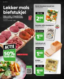 Poiesz folder week 40 Pagina 38: Wortel bloemkool broccoli mix €2,00, Gesneden witte champignons €1,50