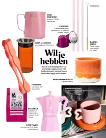 Albert Heijn magazine | Koffie Pagina 19: Bean me up koffiebonen single origins €24,42, Cup geluk €4,29